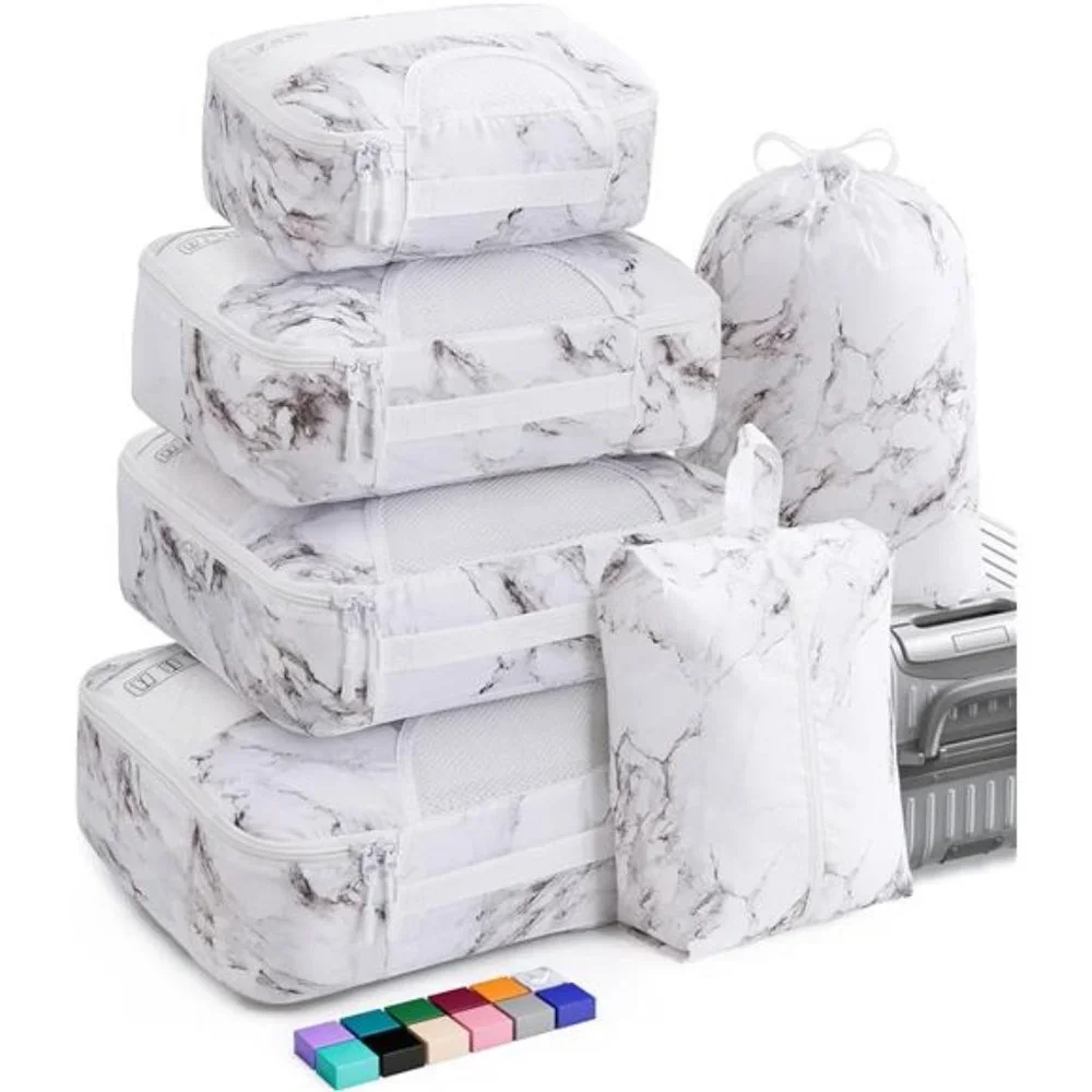 6 Set PackingCubes for Suitcases,Travel Organizer Bags for Luggage, Organizer